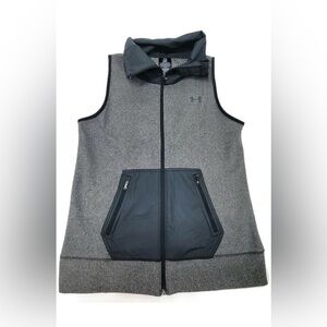 Under Armour Women's Fitted Gray Hybrid Vest Cold Gear Infrared, LARGE